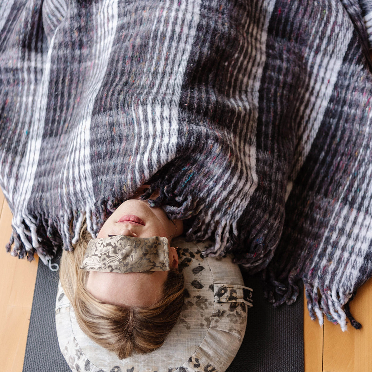 Hugger Mugger Plaid Yoga Blanket