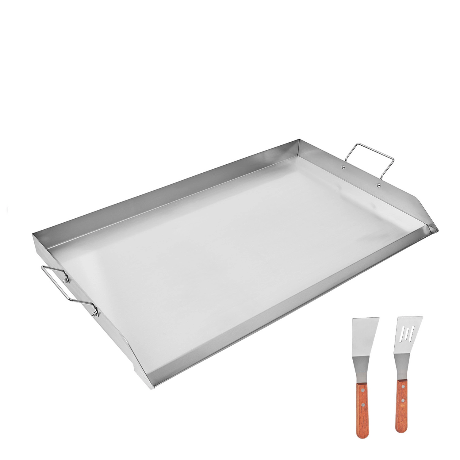 HONGGE 36 x 22 Inch Stainless Steel Flat Top Griddle, Grease Trough Grill Pan for BBQ, Teppanyaki & Camping