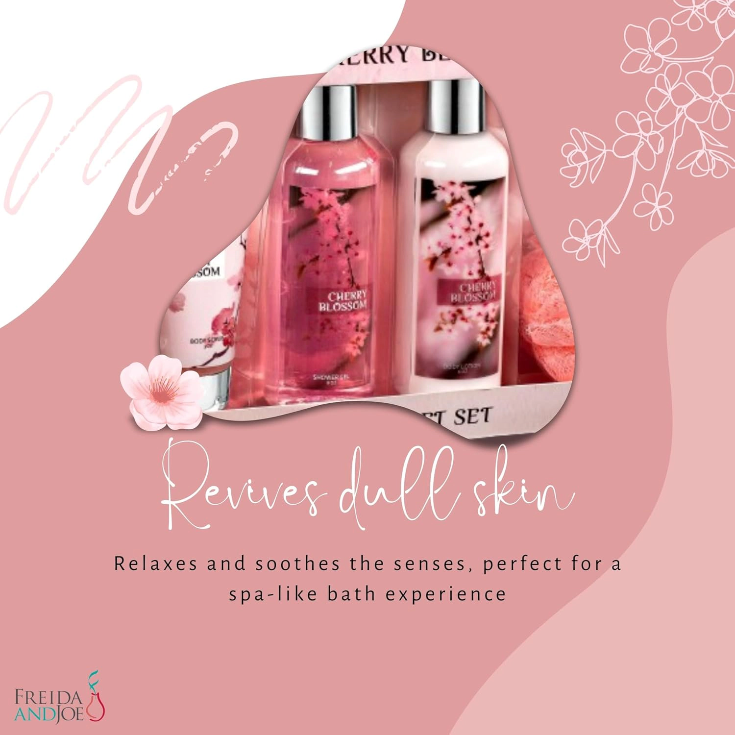 Freida and Joe  Women Japanese Cherry Blossom Bath & Body Collection Gift Box Valentine's Gift
