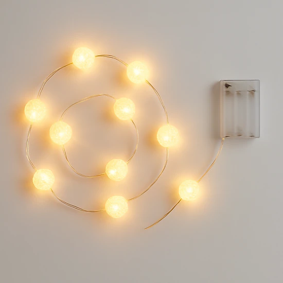 Elegani 3-Pack Crackle Ball String Lights, 18 LED Fairy Lights, 6 ft ...