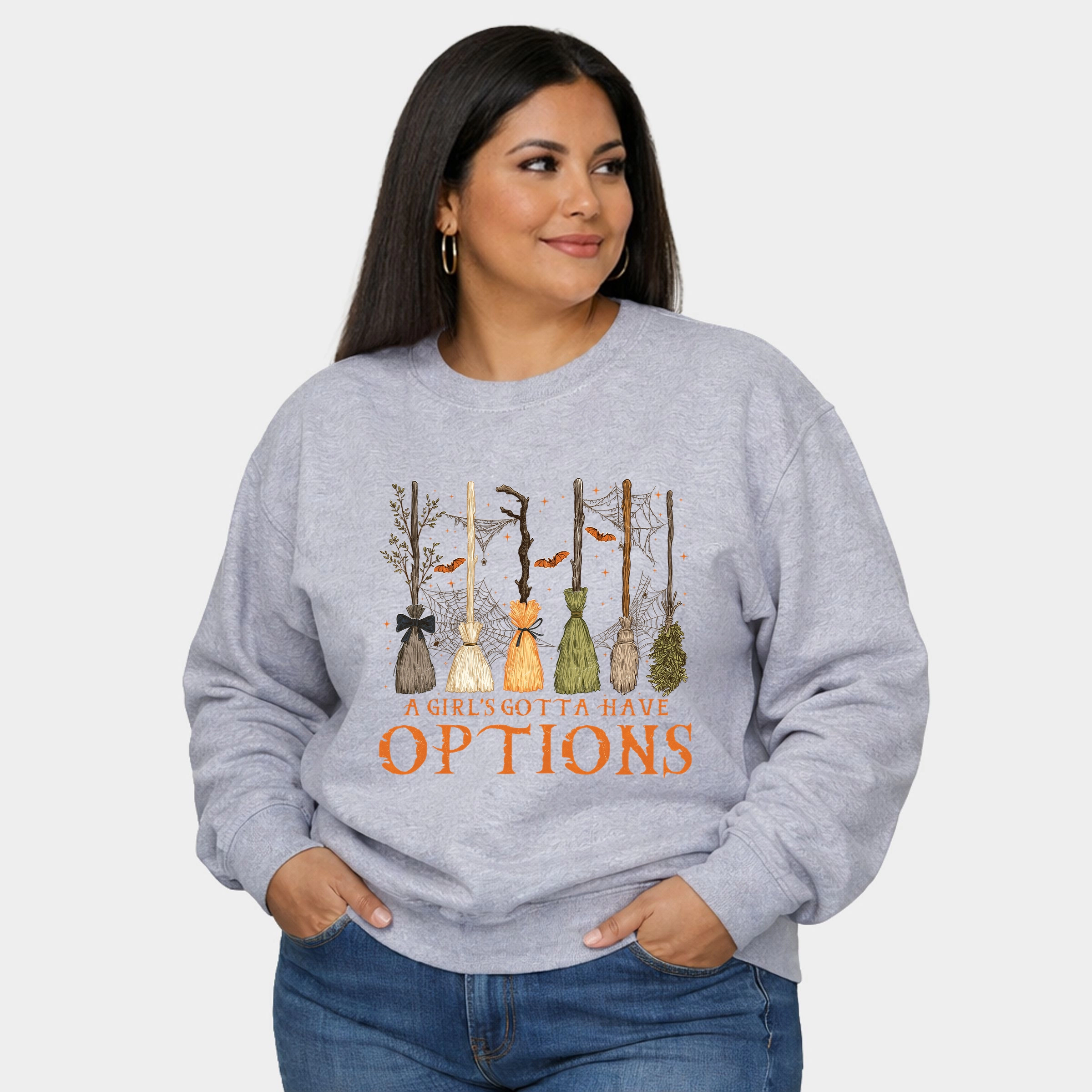 Simply Sage Market - Women's Plus Sized Graphic Sweatshirt Girl's Gotta Have Options