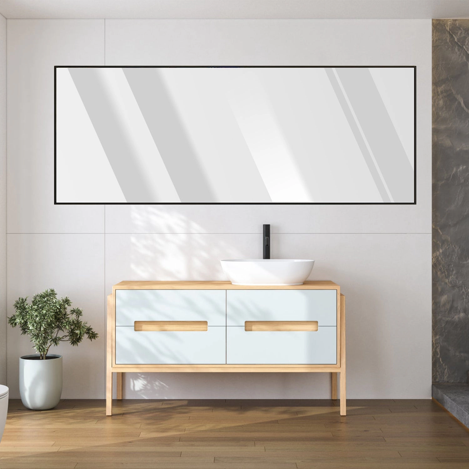 GBruno Aluminum Alloy 63 Full Length Floor Mirror