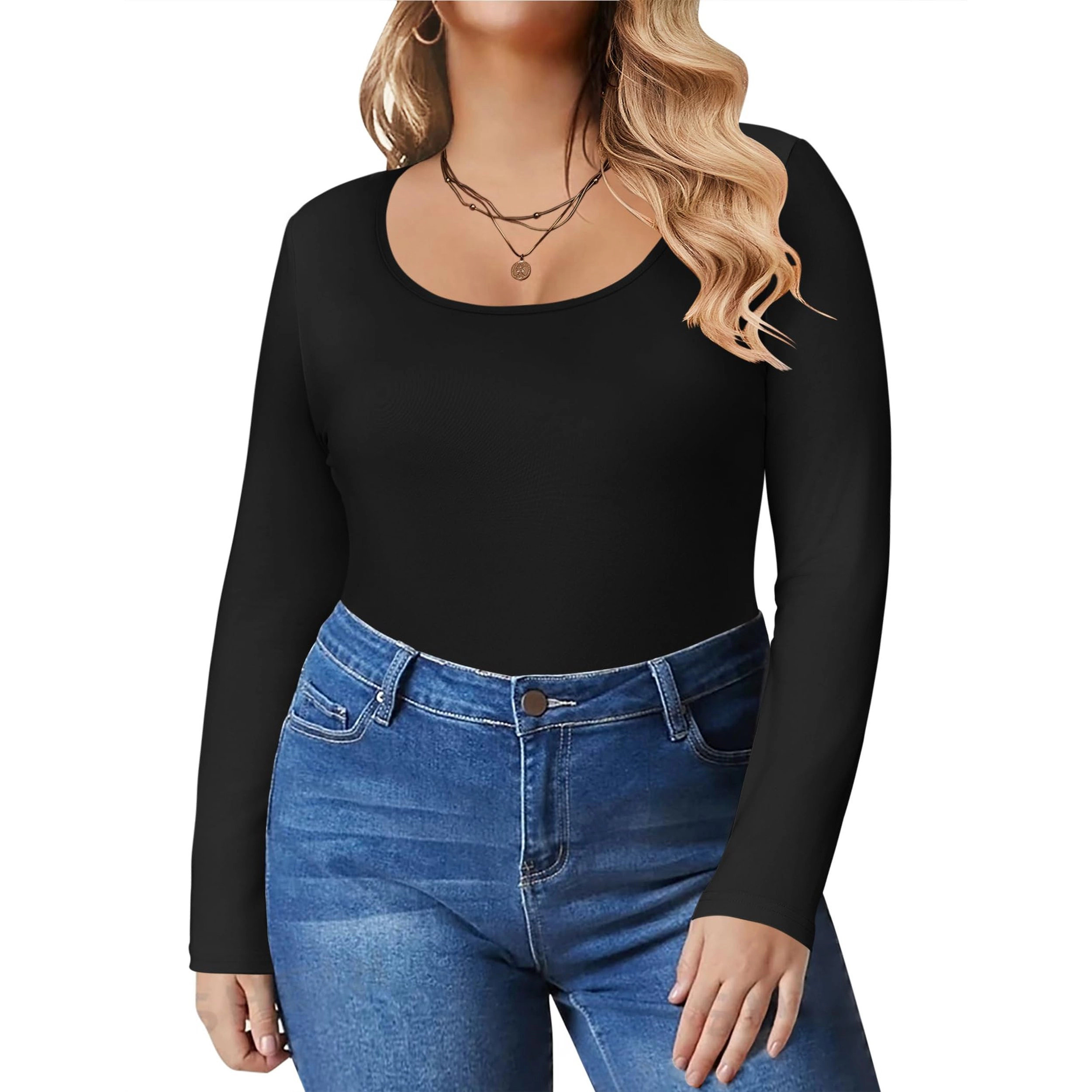 Zeagoo Women Round Neck Long Sleeve T Shirt