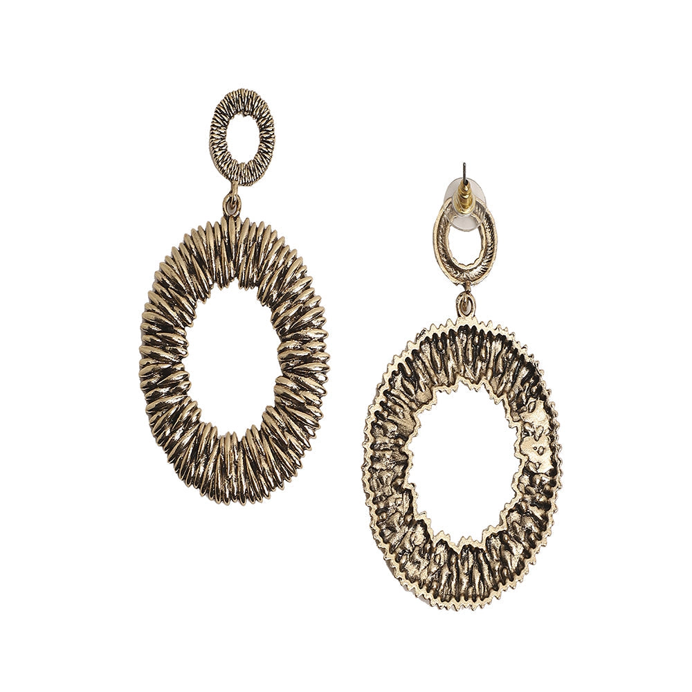 SOHI Women's Antique Gold Party Drop Earrings