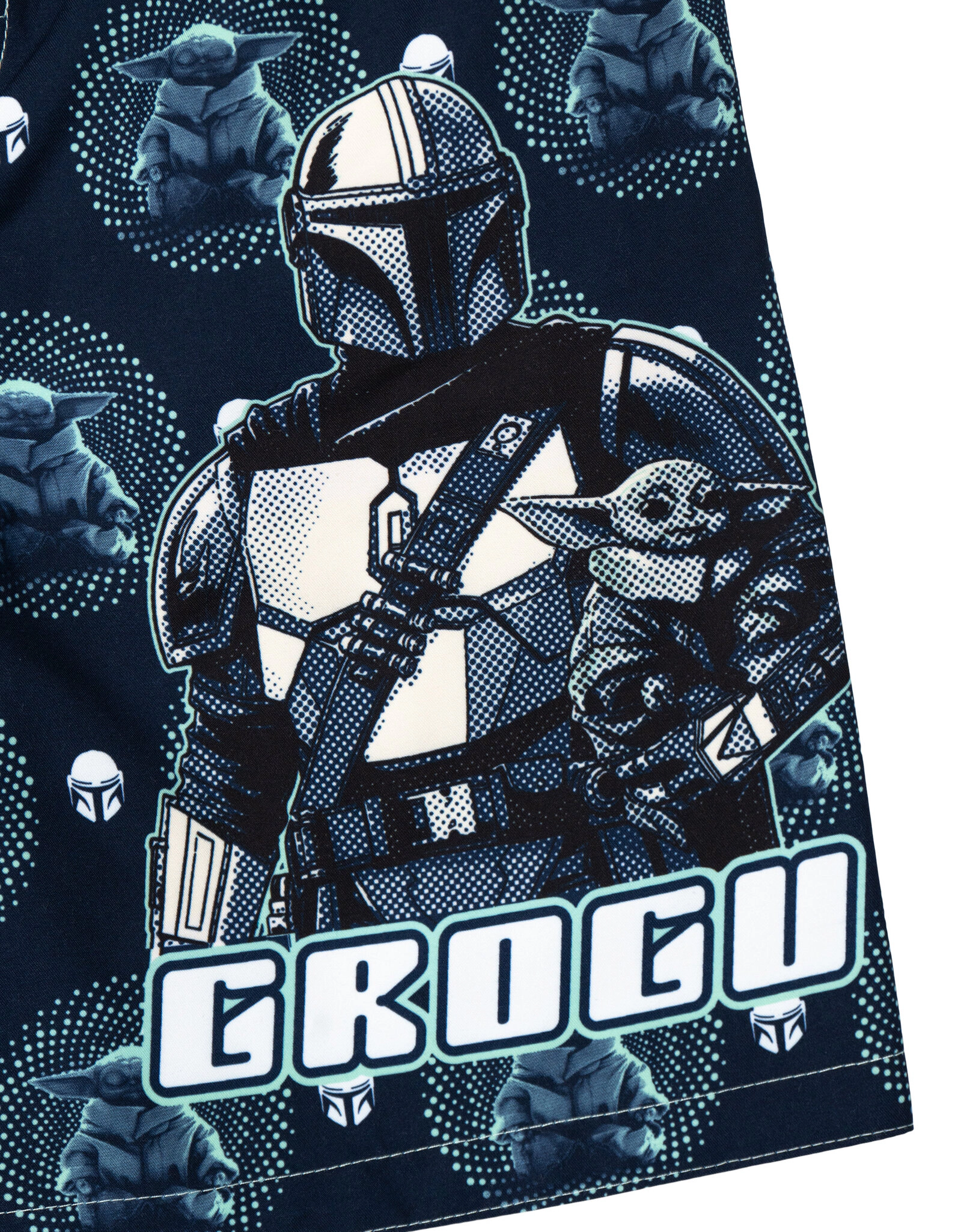 Star Wars The Mandalorian Grogu Boys' 2-Piece Swimwear Rash Guard and Swim Trunks Set