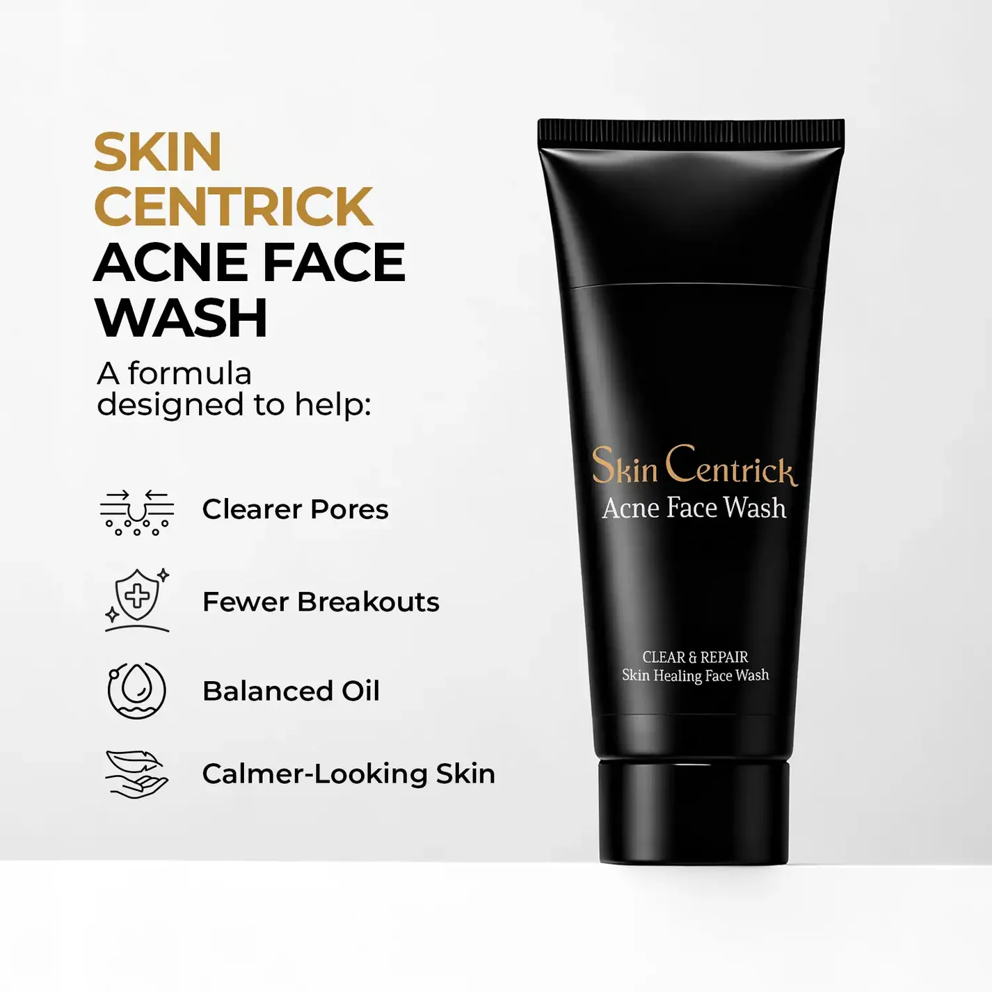 Skin Centrick | Acne Face Wash | Salicylic Acid, Niacinamide & Tea Tree | Oily & Blemish-Prone Skin | 100 ml