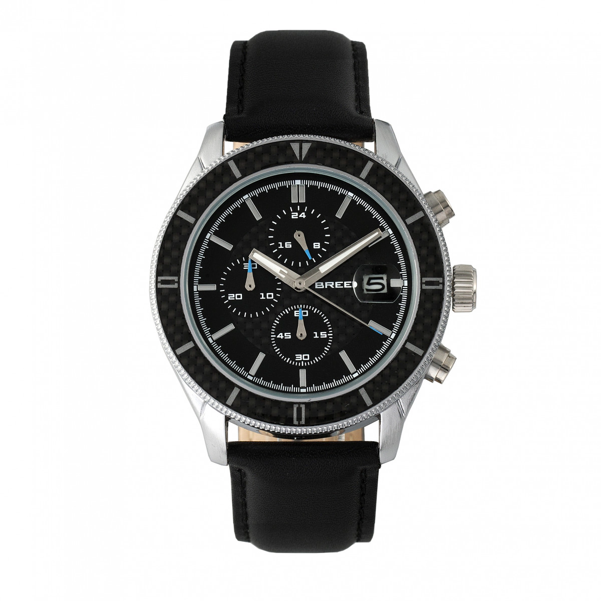 Breed Maverick Chronograph Leather-Band Watch w/Date