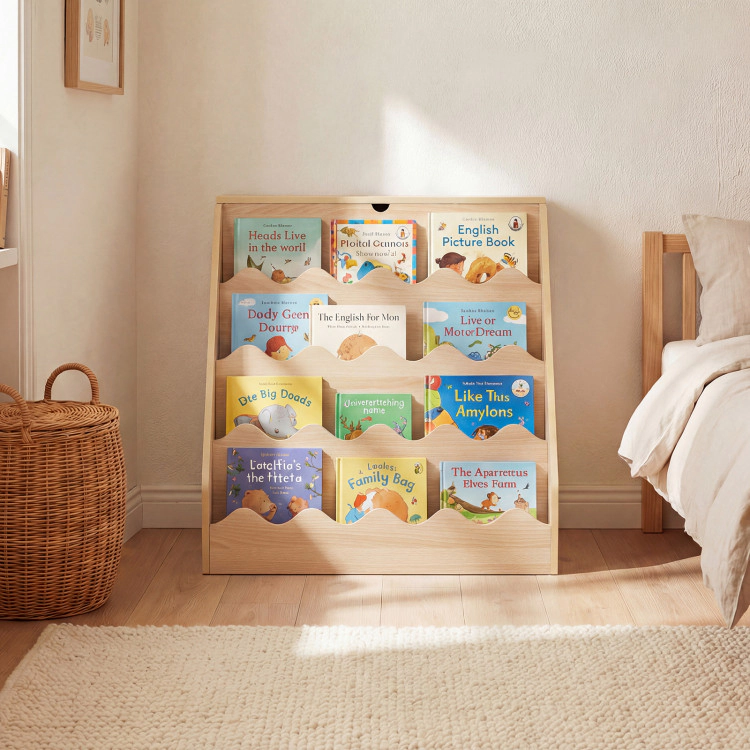 Hivvago 2-In-1 Kids Bookshelf & Toy Storage Organizer
