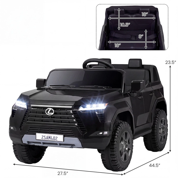 Hivvago 24V Ride on Car 4WD Licensed LEXUS GX550 Electric Vehicle with Remote for Boys Girls Aged 3+