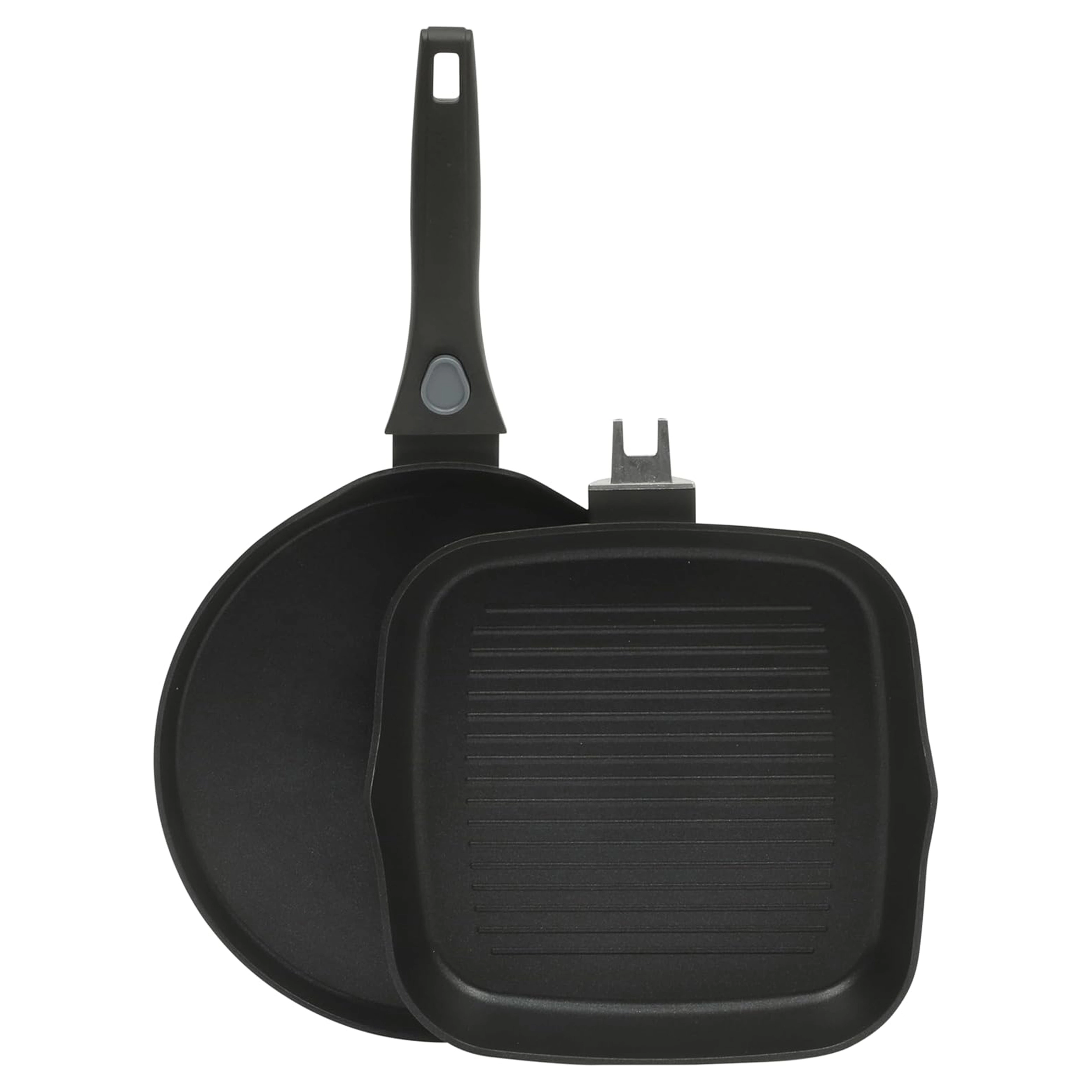 Oster Smarthandle Advance Nonstick Aluminum Pancake and Frying Pan Set in Black