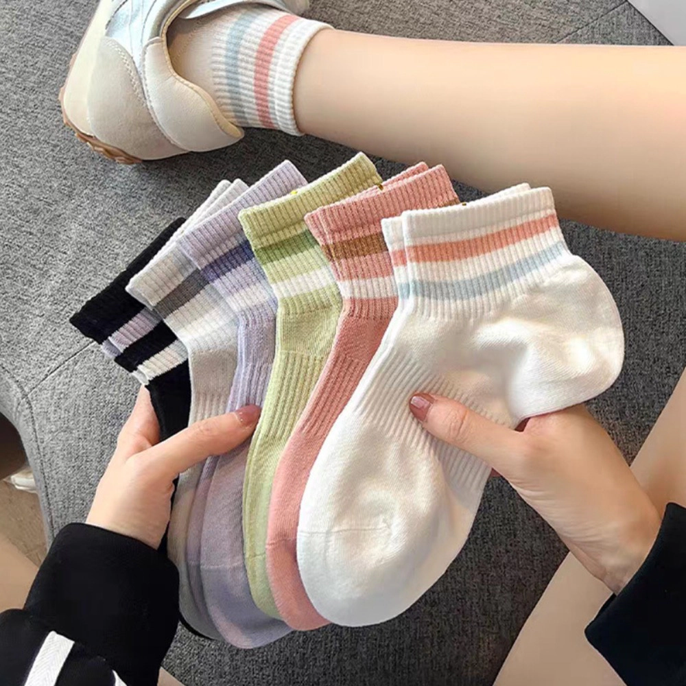 Wardrobe Whimsy 8 Pairs Women Ankle Socks Athletic Cotton Breathable Casual Mini Crew Socks