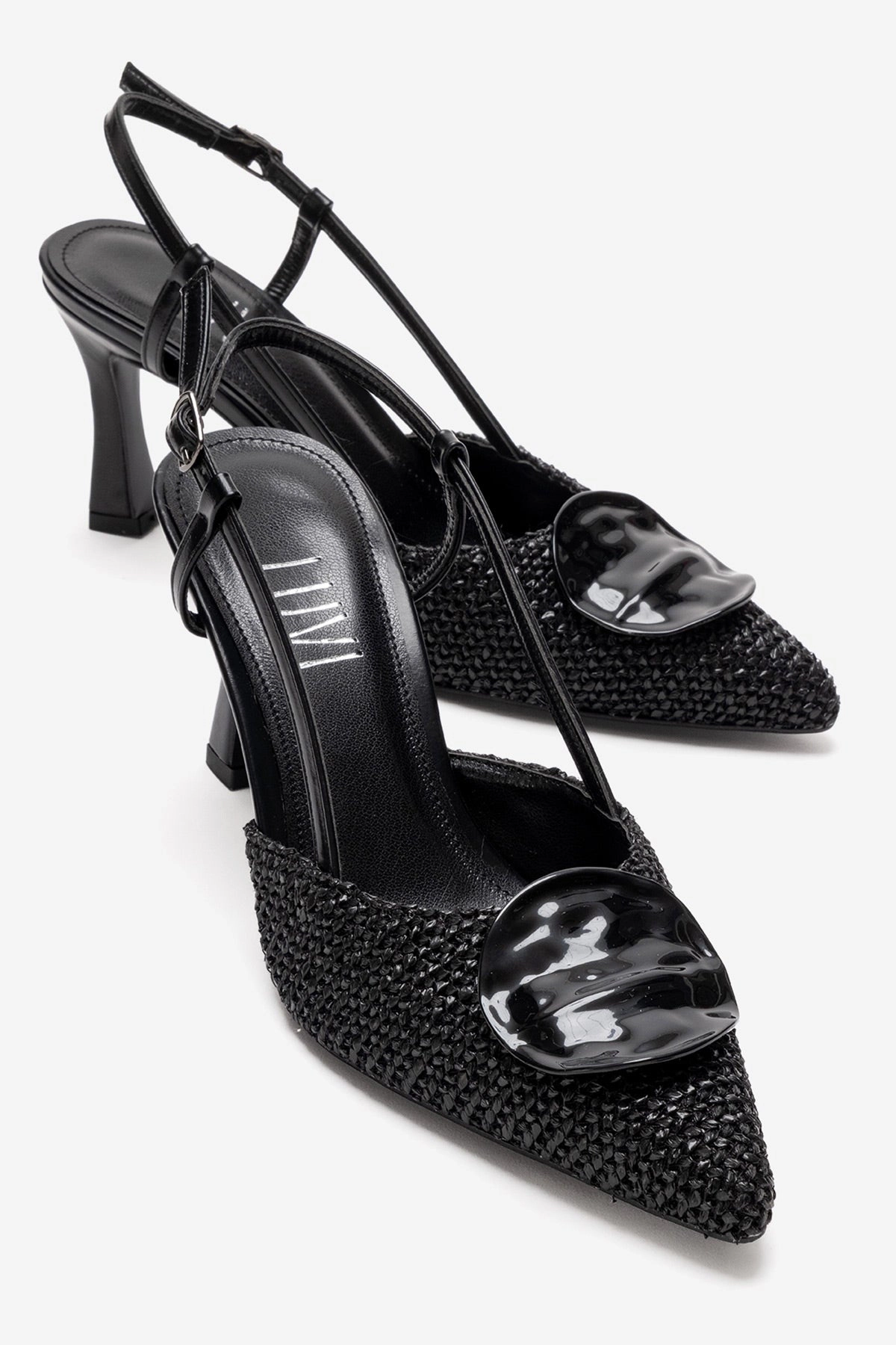 Prologue Shoes Womens Levia Woven Pointed Toe Slingback Pump