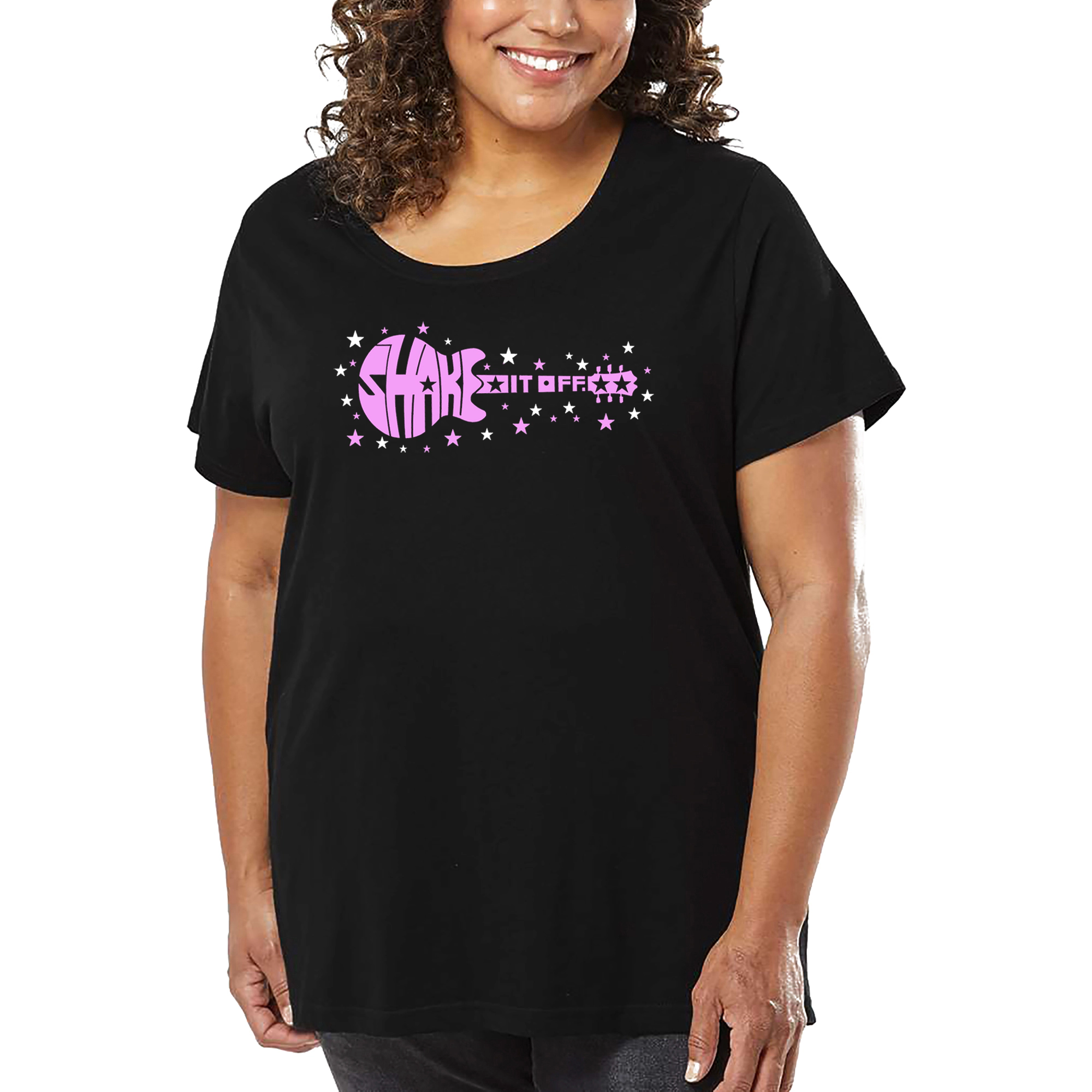 LA Pop Art Women's Plus Word T-Shirt - Shake it Off