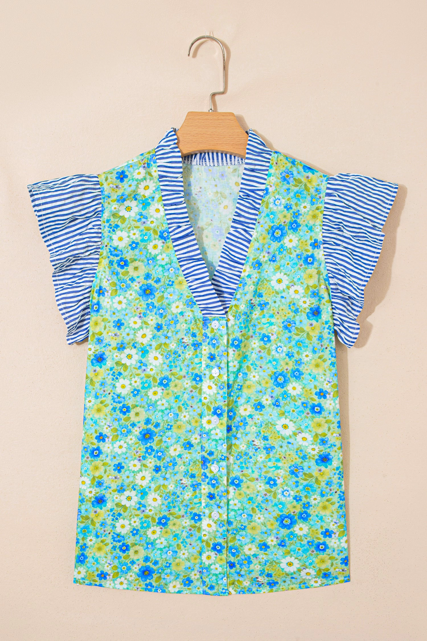 Threaded Pear Mara Flutter Sleeve Blouse