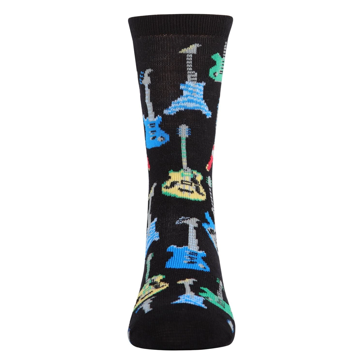 MeMoi Boys' Guitar Rayon from Bamboo Blend Crew Socks