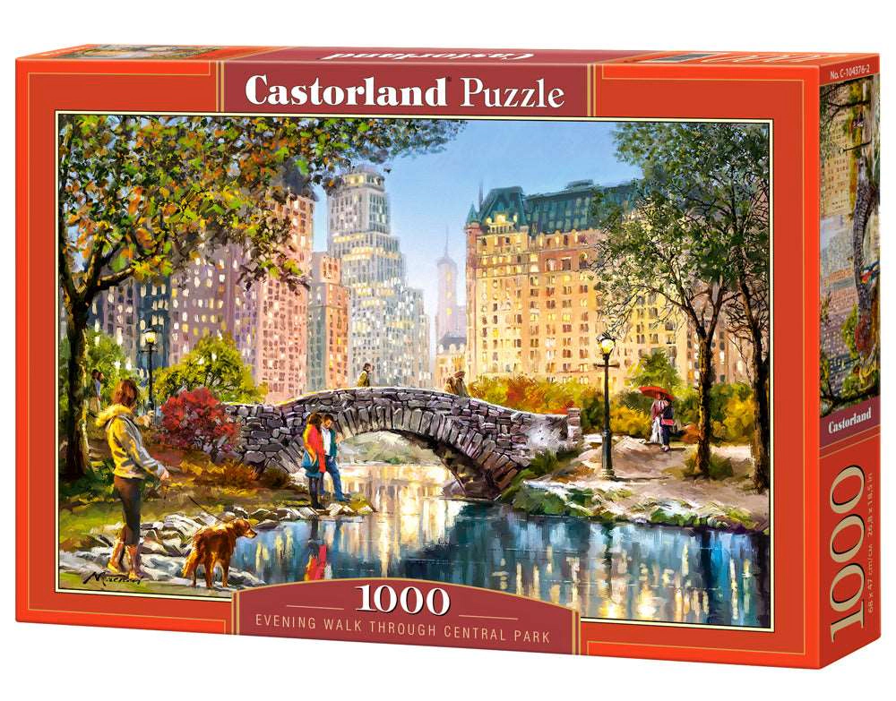 CASTORLAND 1000 Piece Jigsaw Puzzle, Evening Walk Through Central Park, Manhattan Puzzle, New York, USA, C-104376-2