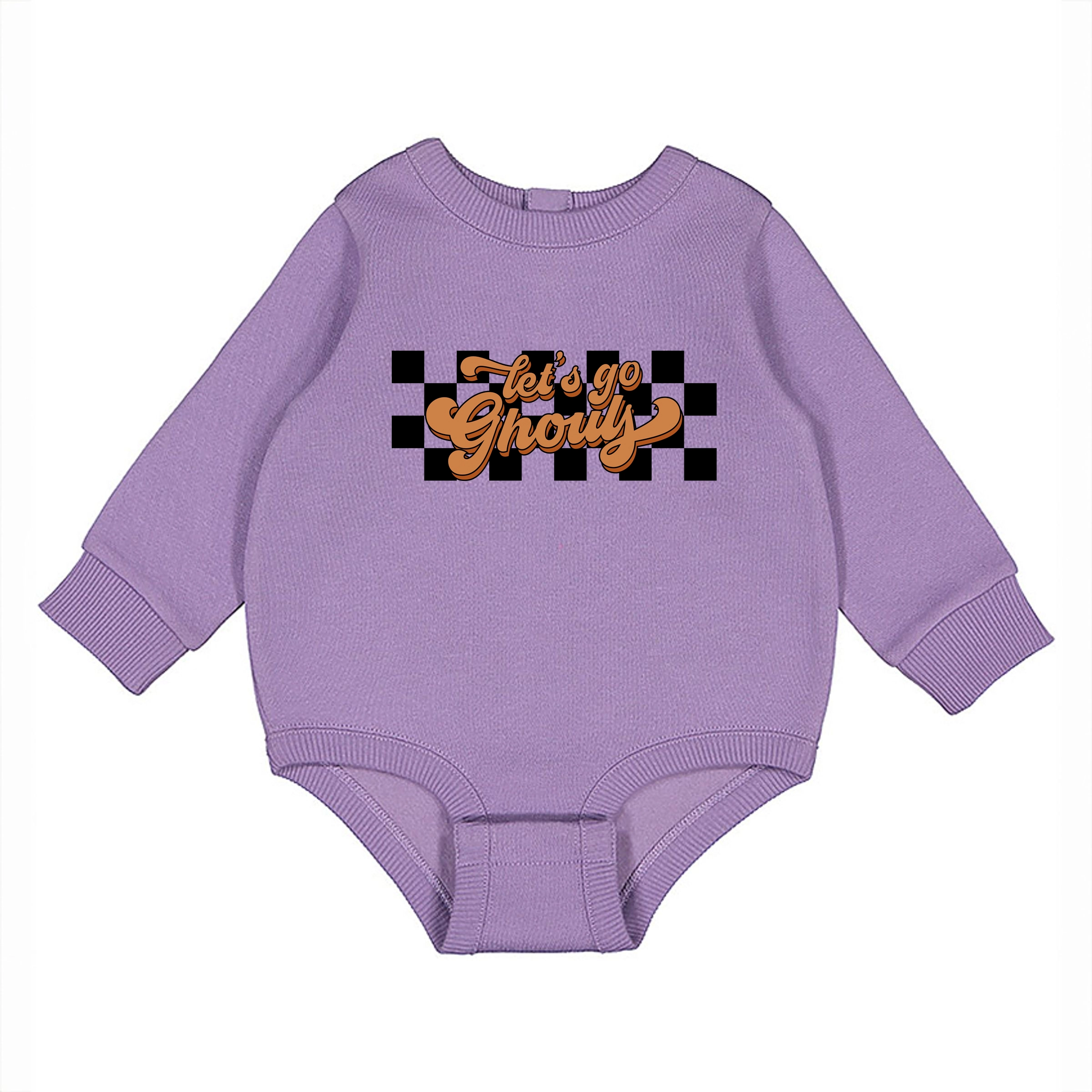 The Juniper Shop - Infant Fleece BodySuit Let's Go Ghouls Checkered