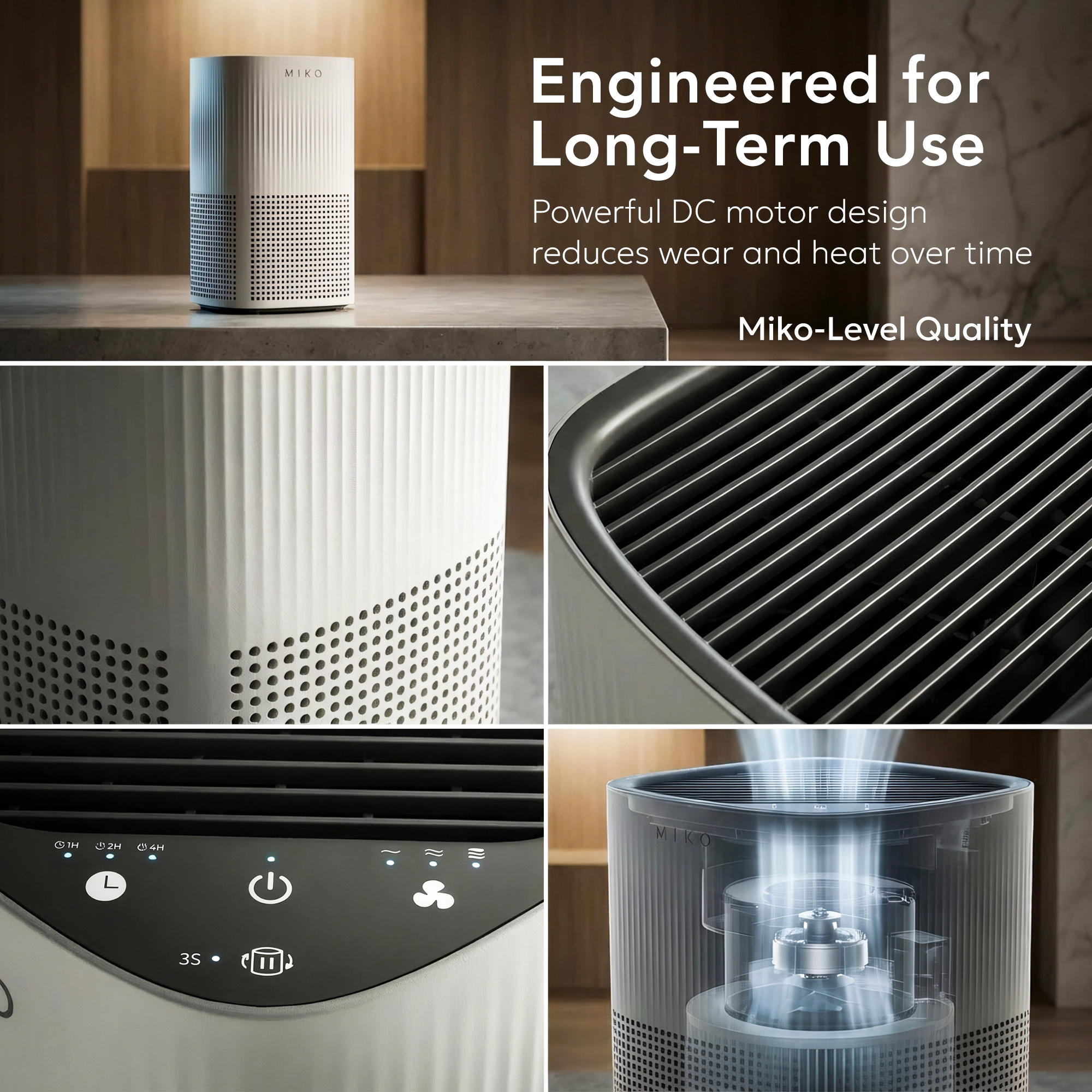 Miko Essence A-200 Air Purifier with HEPA Filtration and Aromatherapy 600 Sq Ft