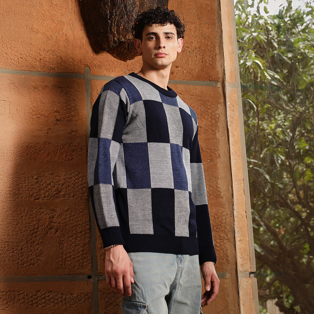 Cahoot Block Check Pullover Sweater