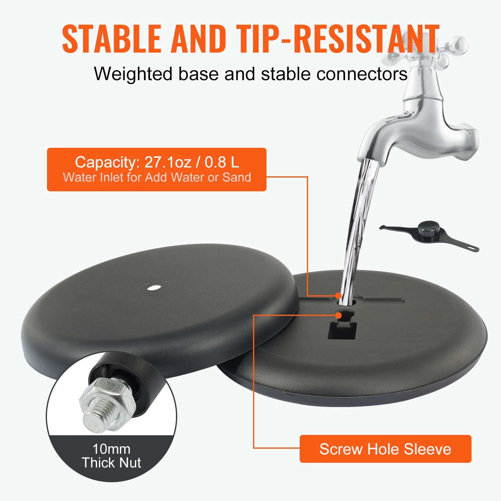 HONGGE Pedestal Sign Holder Vertical and Horizontal Adjustable Poster Stand Heavy-Duty Floor Standing Sign Holder with