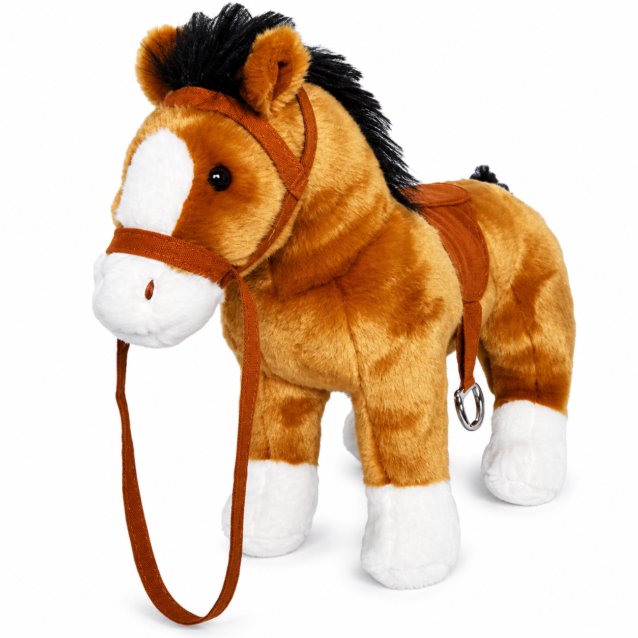 Auswella Plush® 17-Inch Copper Penny Golden Brown Horse