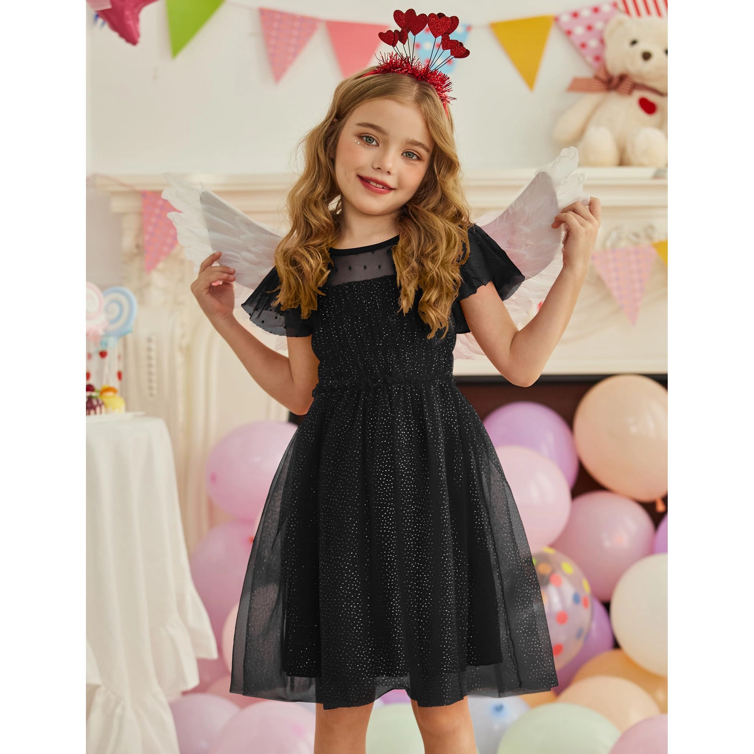 Arshiner Dress For Toddler Ruffle Sleeve