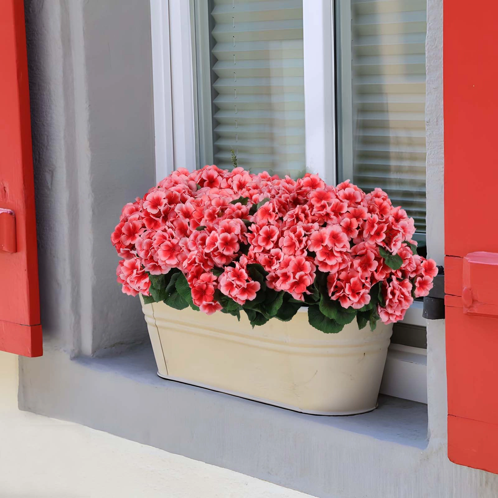 PUPWE Artificial Geranium Flowers Outdoor UV Resistant
