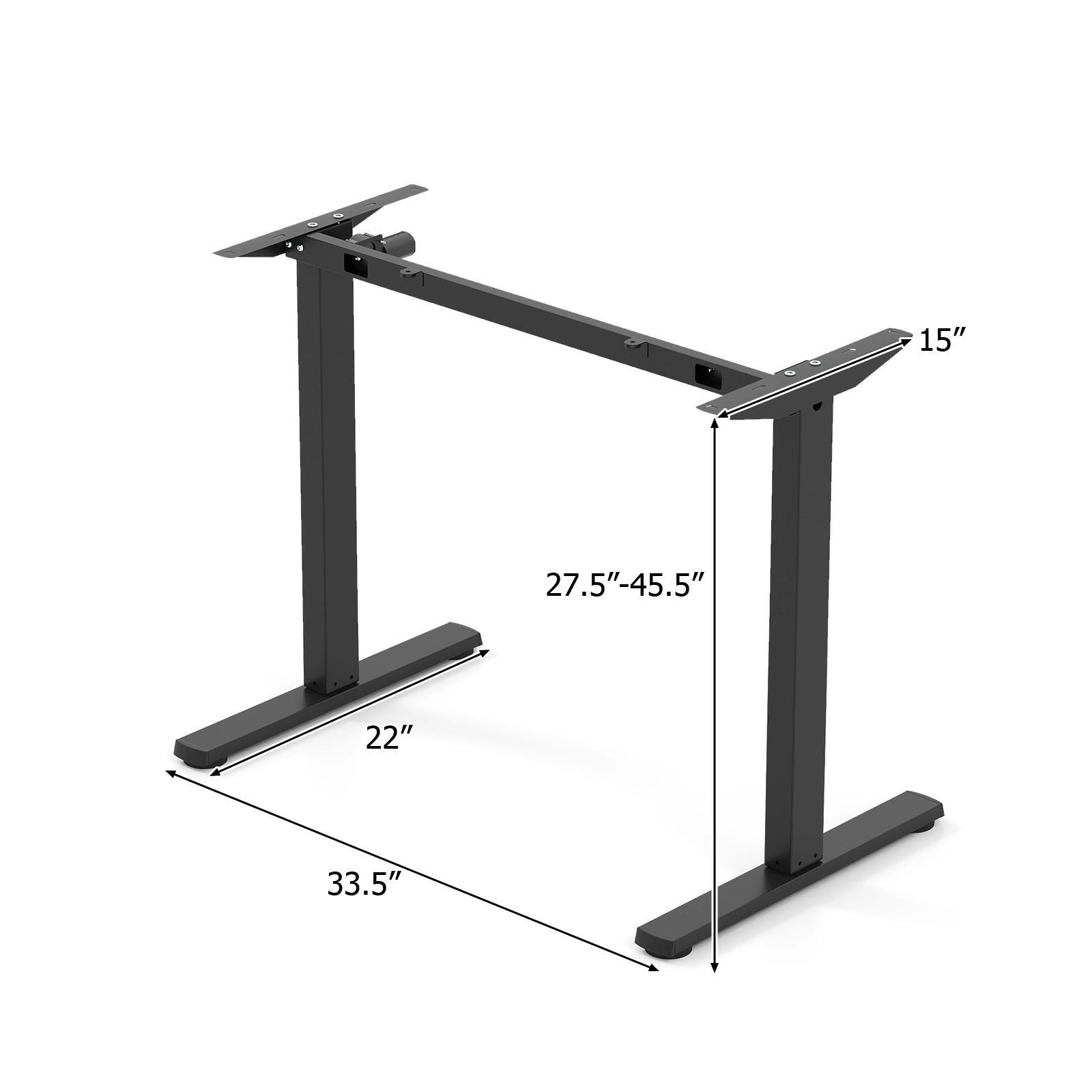 LJG Electric Standing Desk Frame Height Adjustable Computer Base with LED Display