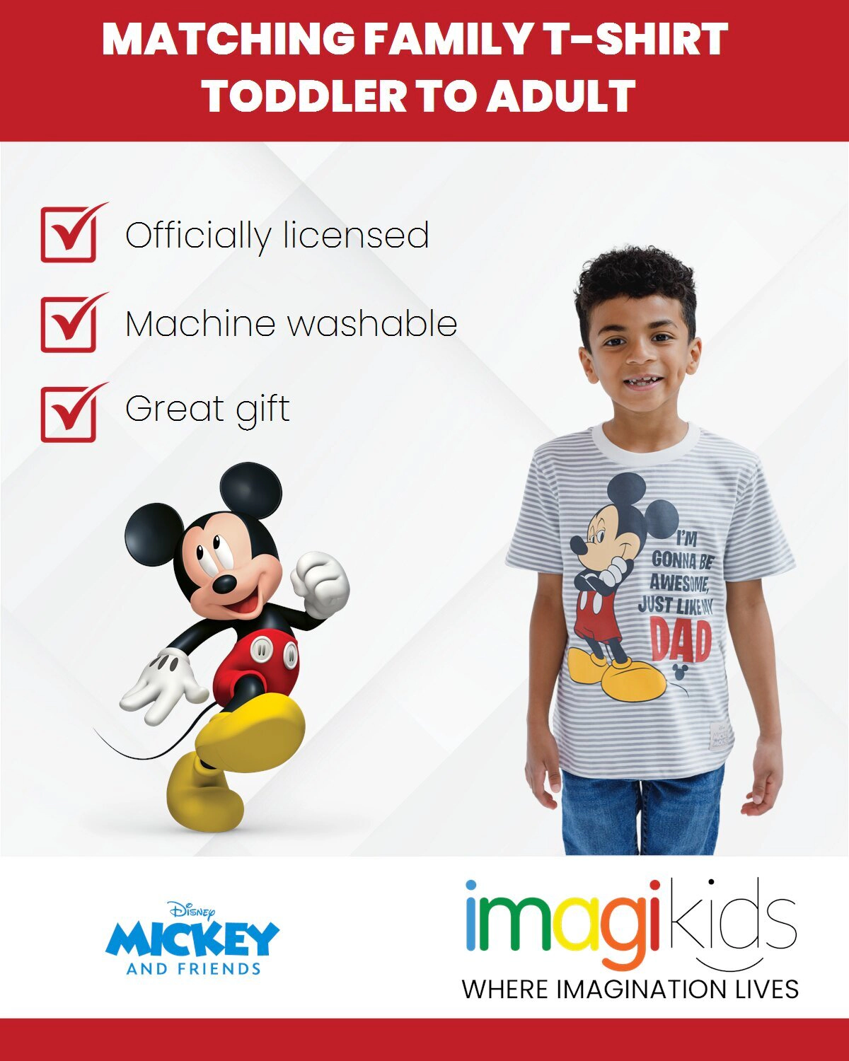 Disney Mickey Mouse Matching Family Father's Day T-Shirt