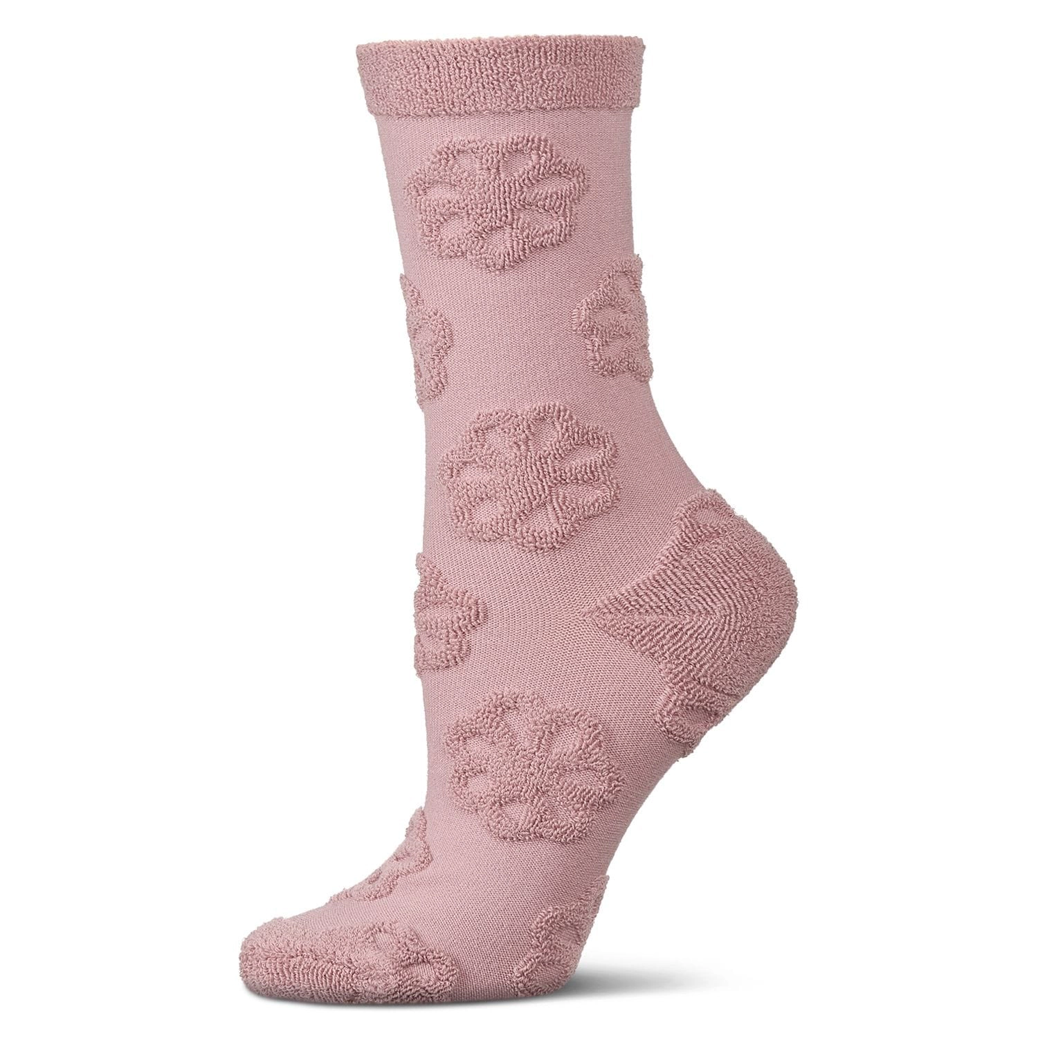 MeMoi Women's Flower Burst Dimensional Crew Socks