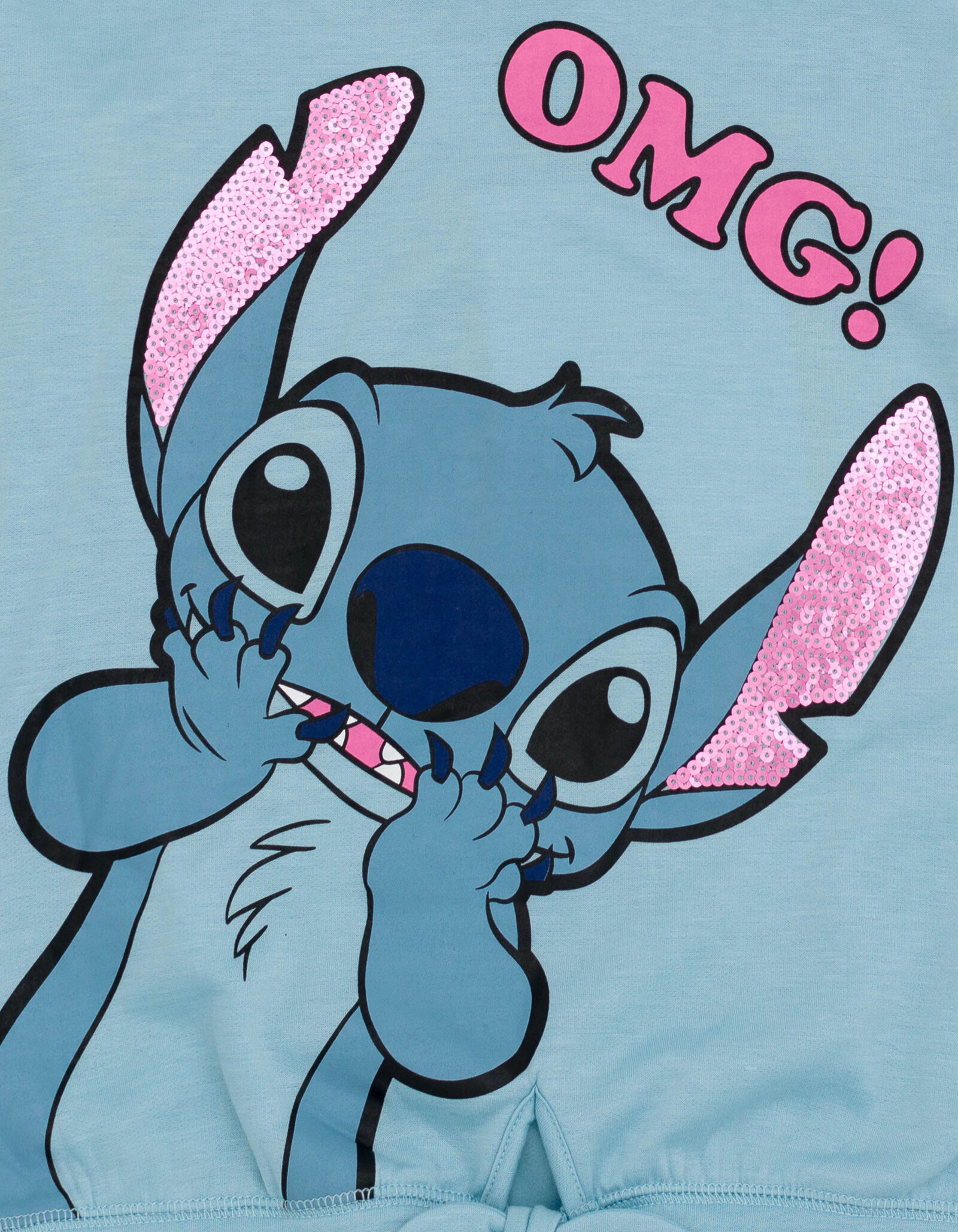Disney Lilo & Stitch Girls' Sequin 2-Piece Hoodie and Leggings Set
