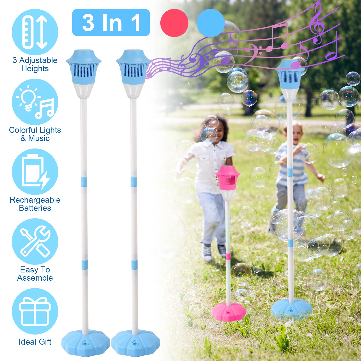 GBruno Rechargeable 3-in-1 Bubble Machine