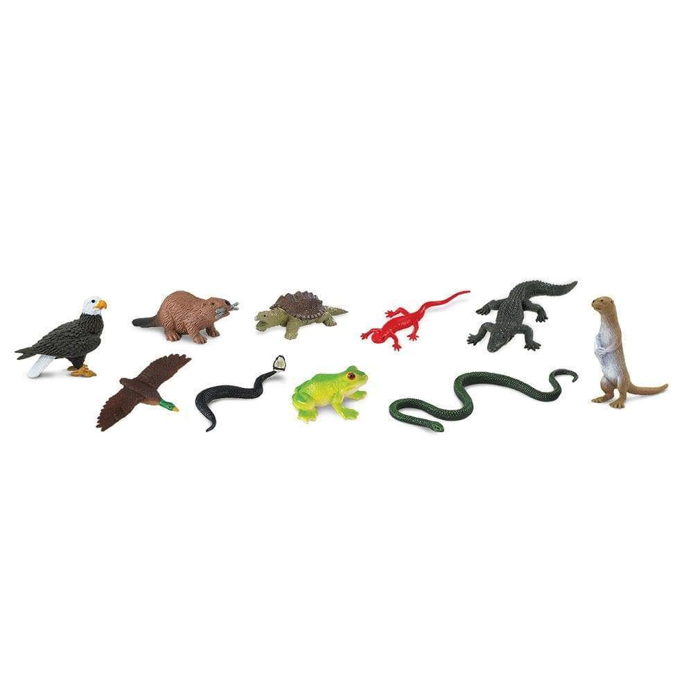 Safari Ltd. - River Animals TOOB - contains 10 Mini Figurines