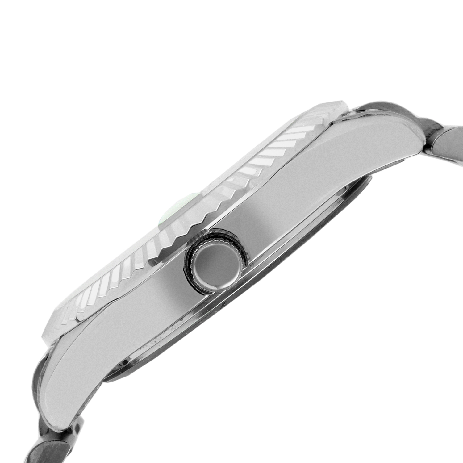 Peugeot Men's 40mm Blue Face Fluted Bezel Steel Bracelet Watch