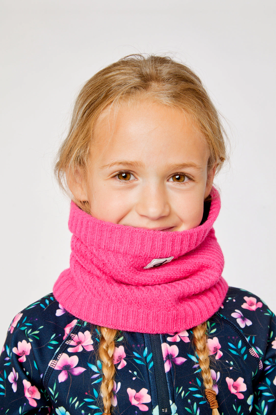 Deux par Girls Polar Fleece-Lined Winter Knit Neckwarmer 7-16 Years