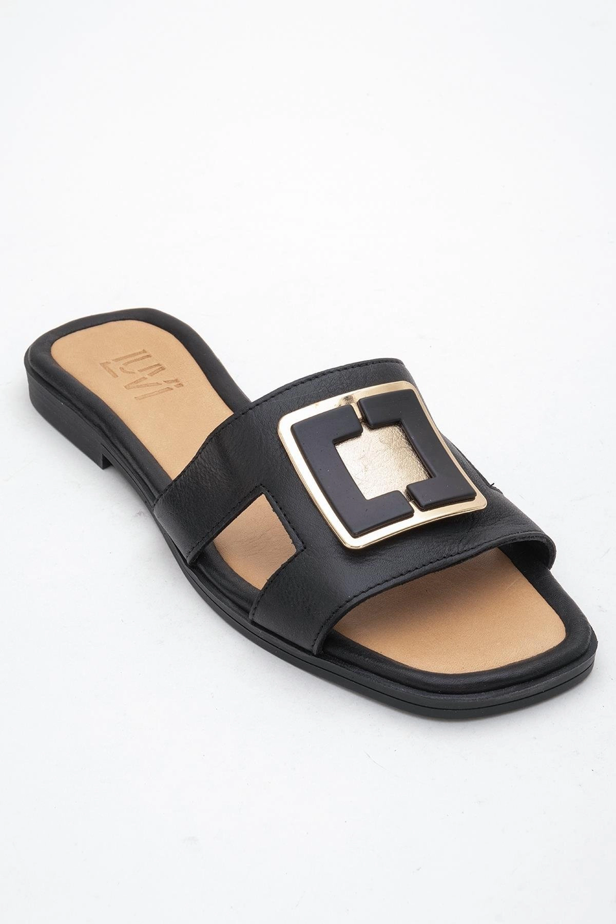 Forever & Always Womens MILLIE Leather Buckle Slide