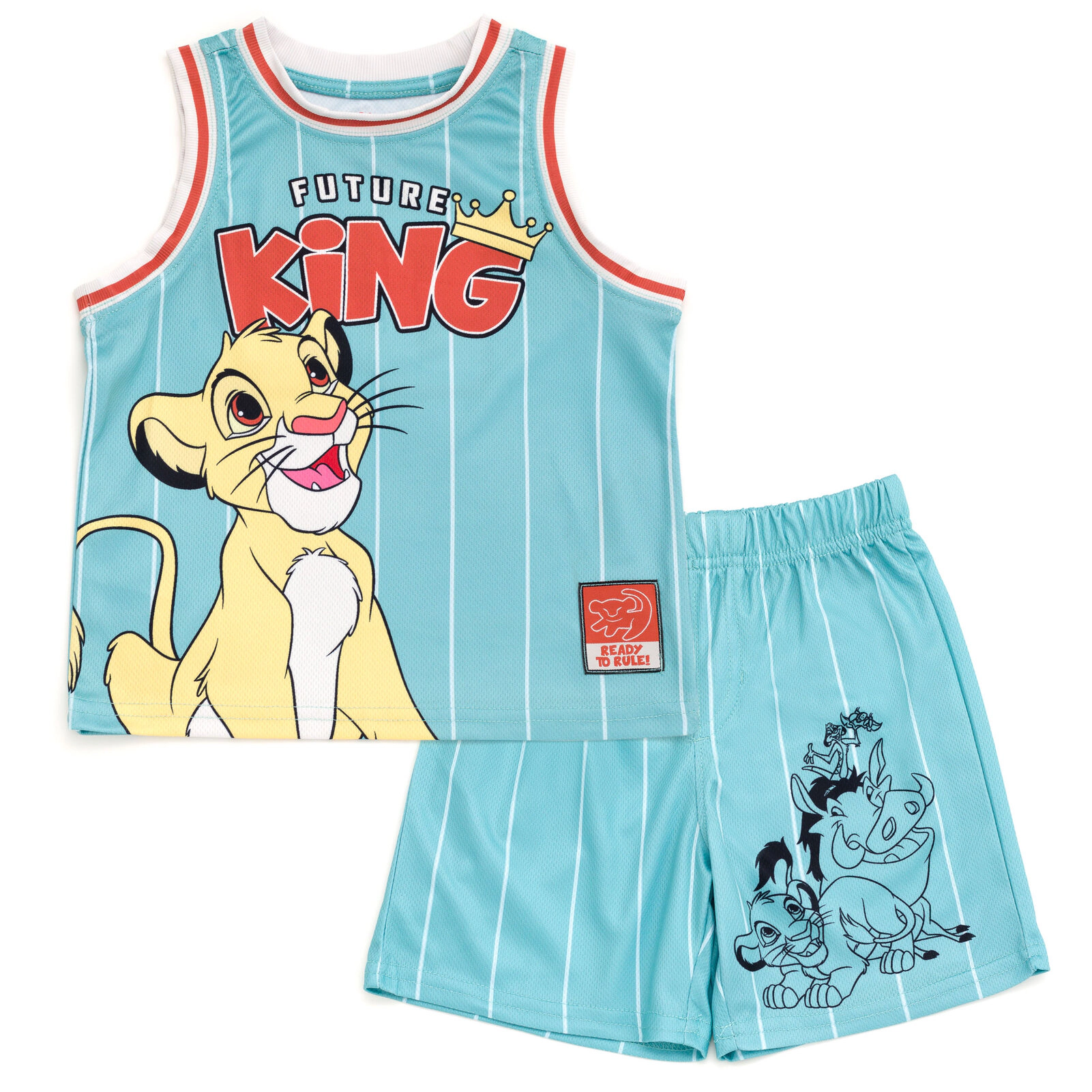 Disney Boys' Athletic 2-Piece Basketball Jersey and Shorts Set