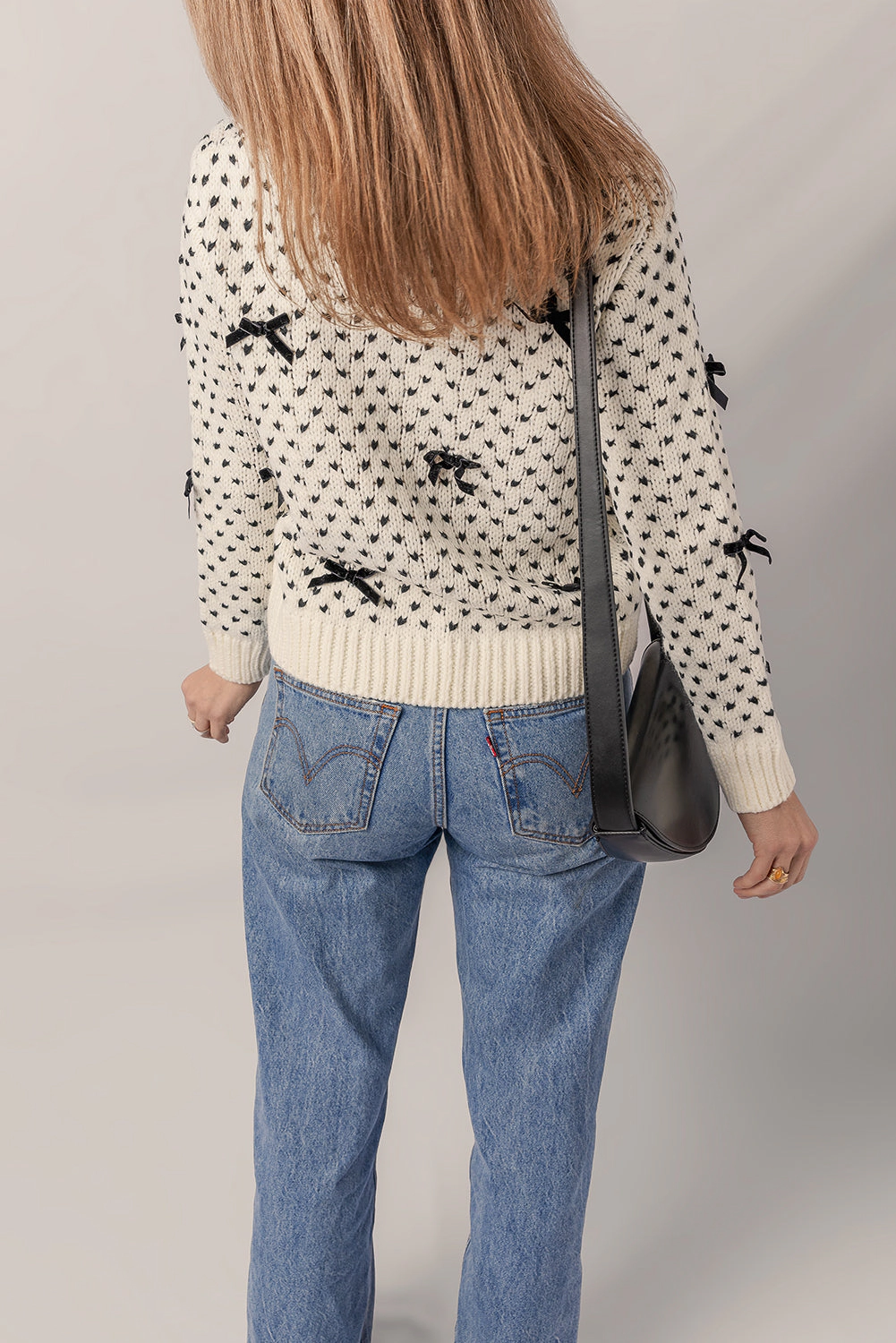 Threaded Pear Women's Scarlett Contrast Ribbed Edge Sweater