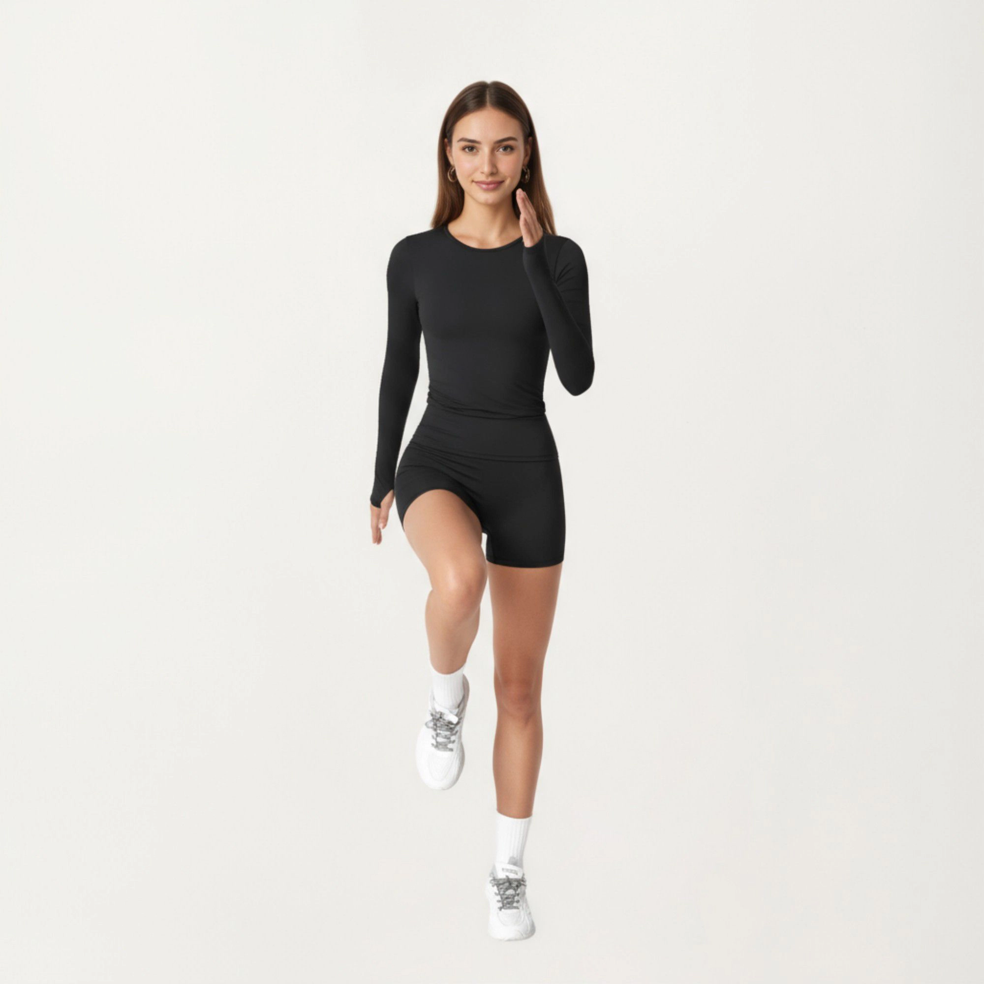 Anna-Kaci Women's High Waist Stretch Fit Athletic Shorts with Smooth Seam Detailing and Supportive Fabric