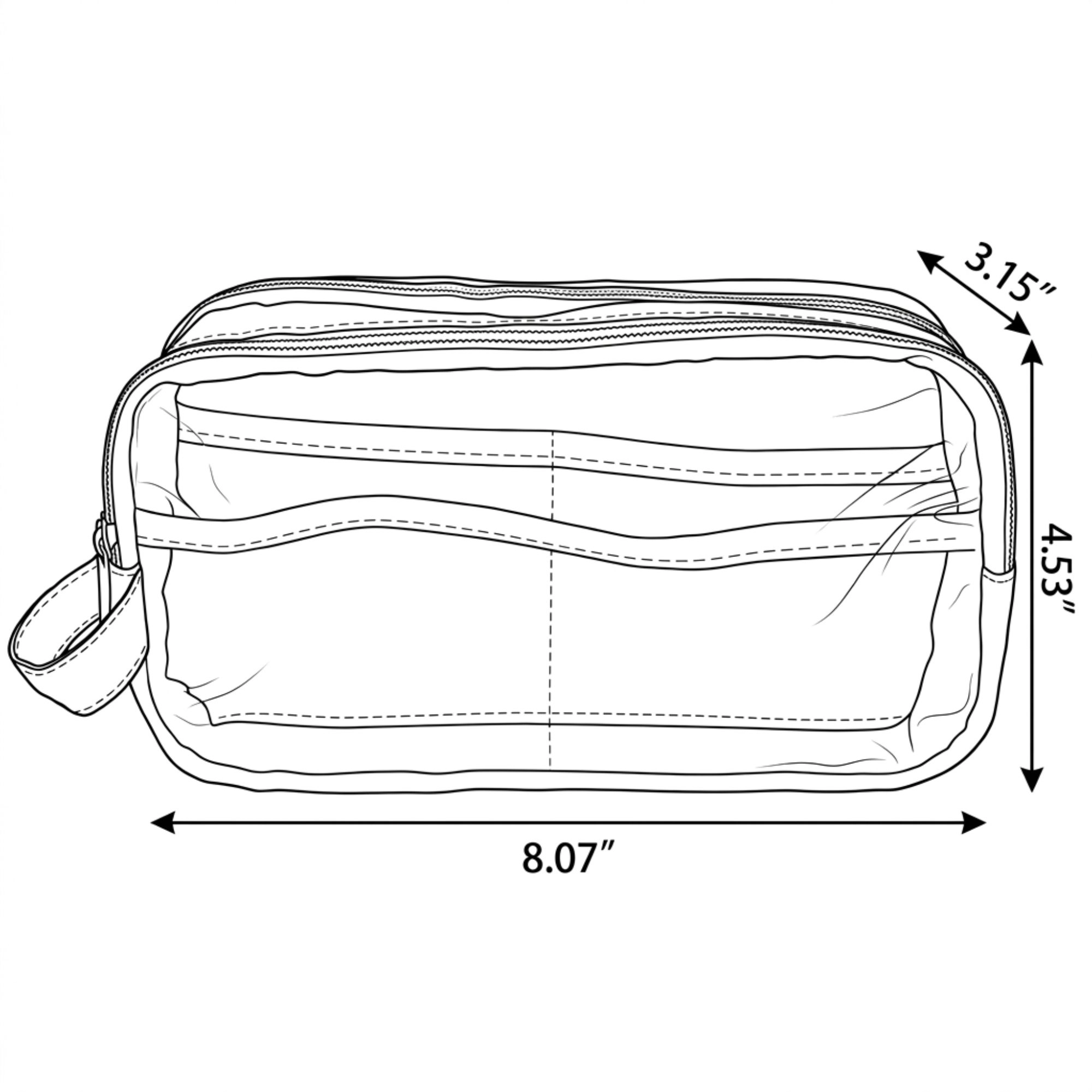 Alilang Women Large Capacity Clear Pencil Case Double Compartment Zipper Pouch with Handle