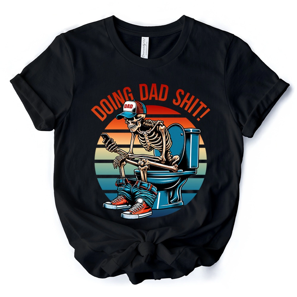 OrnamentallyYou Mens Doing Dad Stuff Skeleton T-Shirt