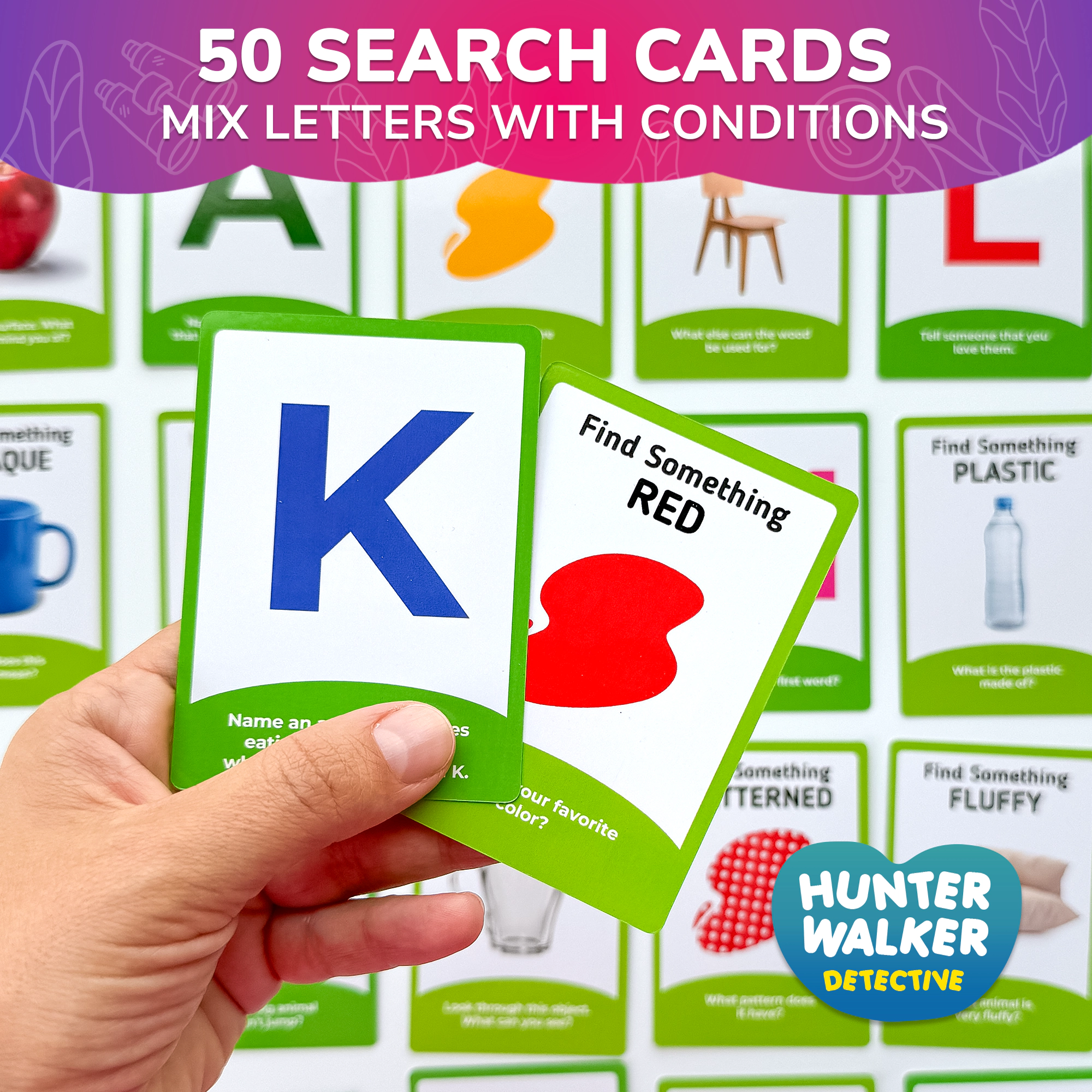 QUOKKA Scavenger Hunt Card Game, 50 Activity Challenges & Educational Games for Kids, Ages 3+