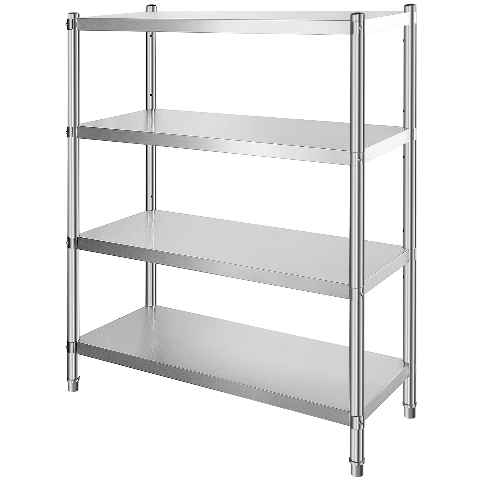 Flynama 4 Tier 46.8 x 18.5 in Stainless Steel Shelving 330 LB Per Shelf for Kitchen Office and Garage Storage
