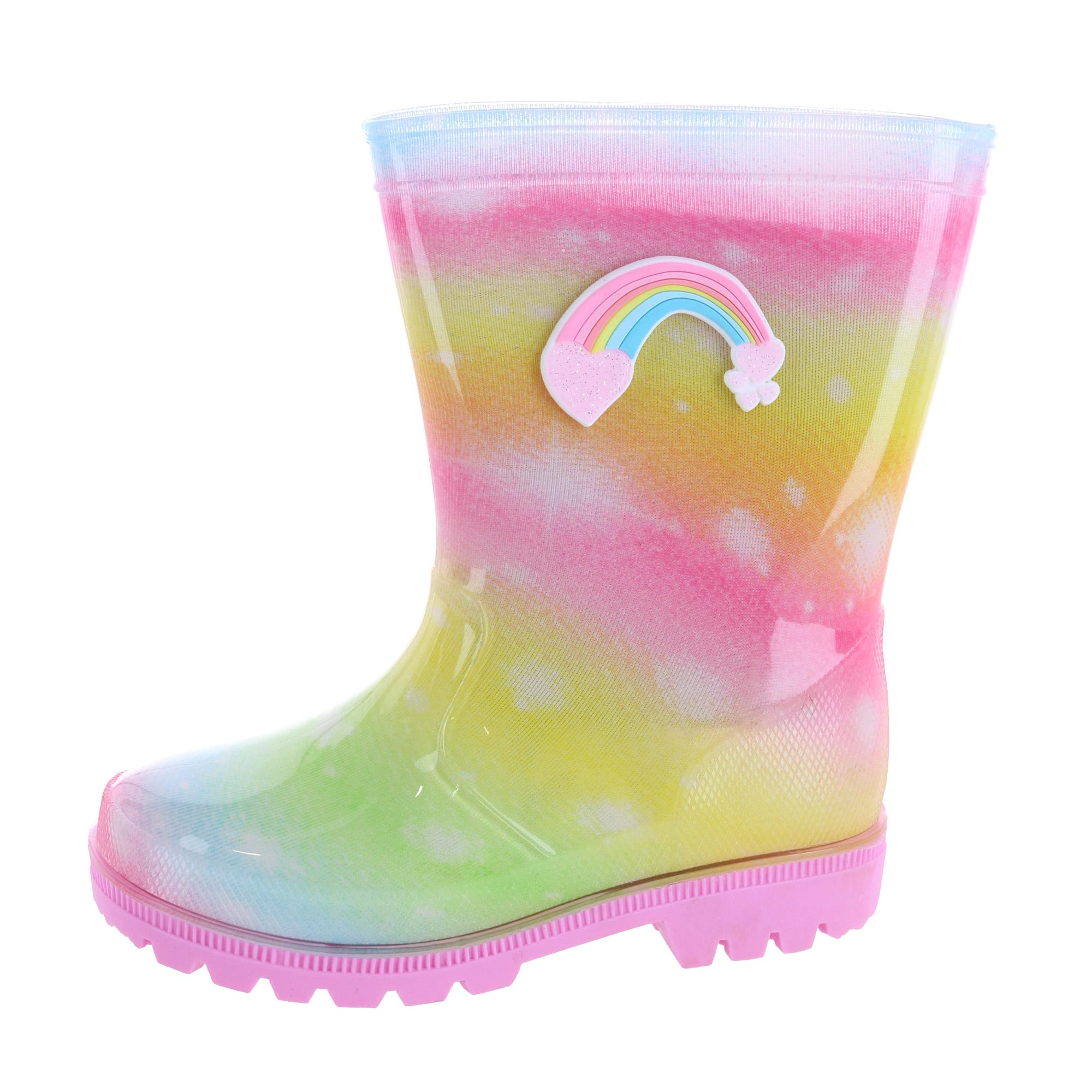 Laura Ashley Kid's Rainbow Print Rain Boots