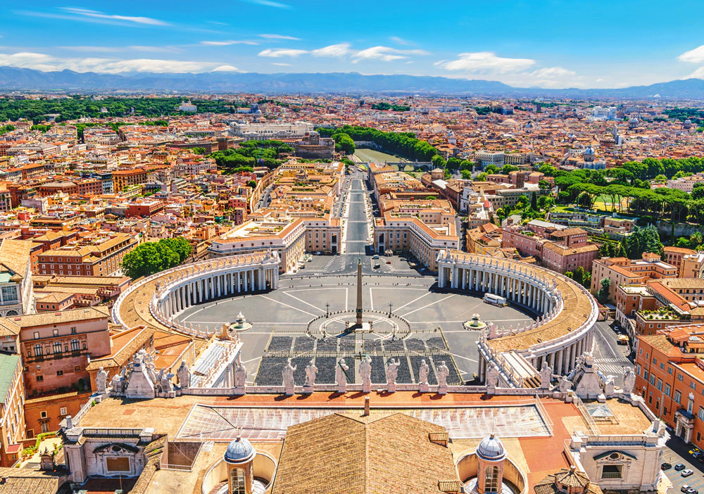 CASTORLAND 500 Piece Jigsaw Puzzles, View from the Vatican, Puzzle of Italy, St. Peter, B-53964