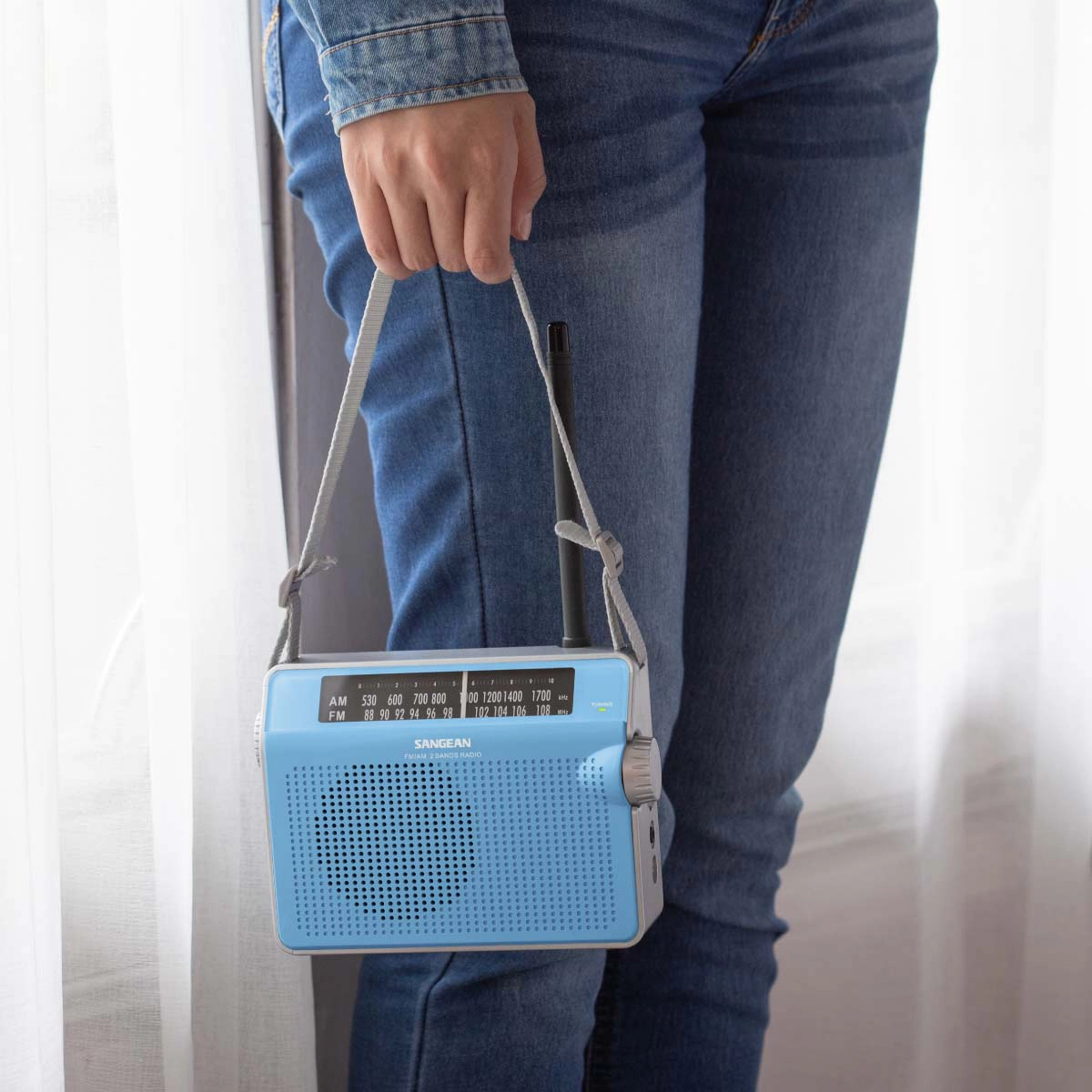 SANGEAN PR-D6 Compact AM/FM Portable Radio - Rugged Analog Tuning, 3" Speaker