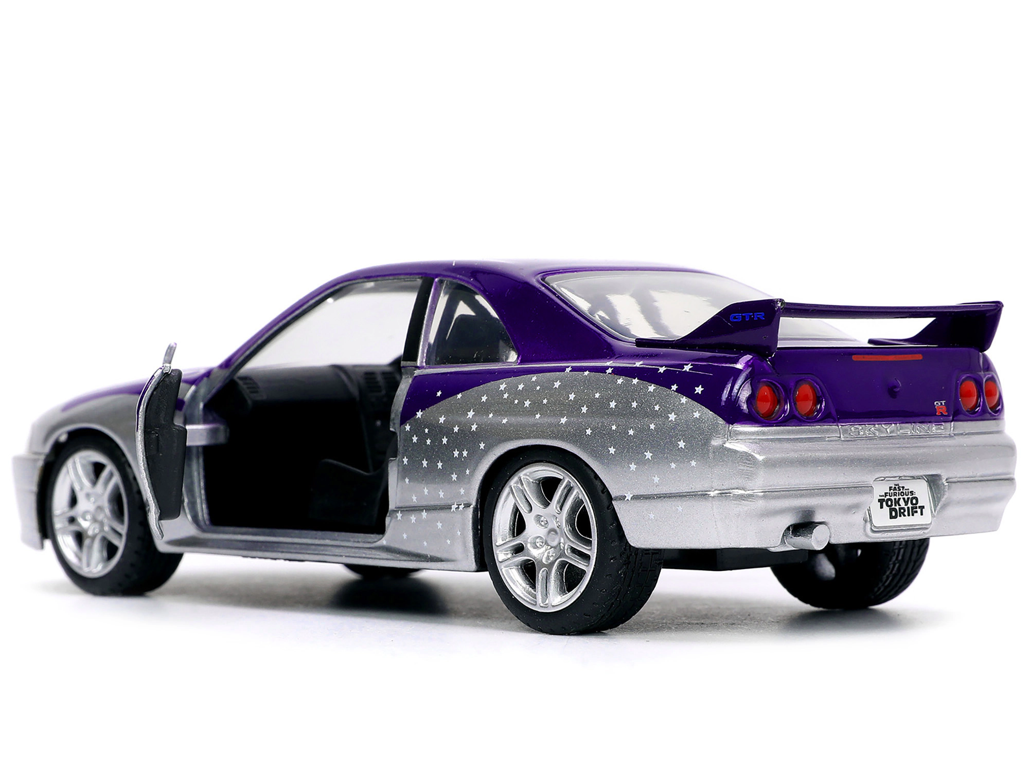 Jada 1995 Nissan Skyline Gt-R (Bcnr33) Purple And Silver Metallic "Fast & Furious" Series 1/32 Diecast Model Car By Jada