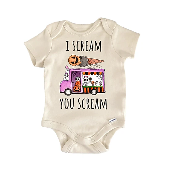 NOFO VIBES Unisex Halloween Ice Cream Baby Gift Baby Bodysuit