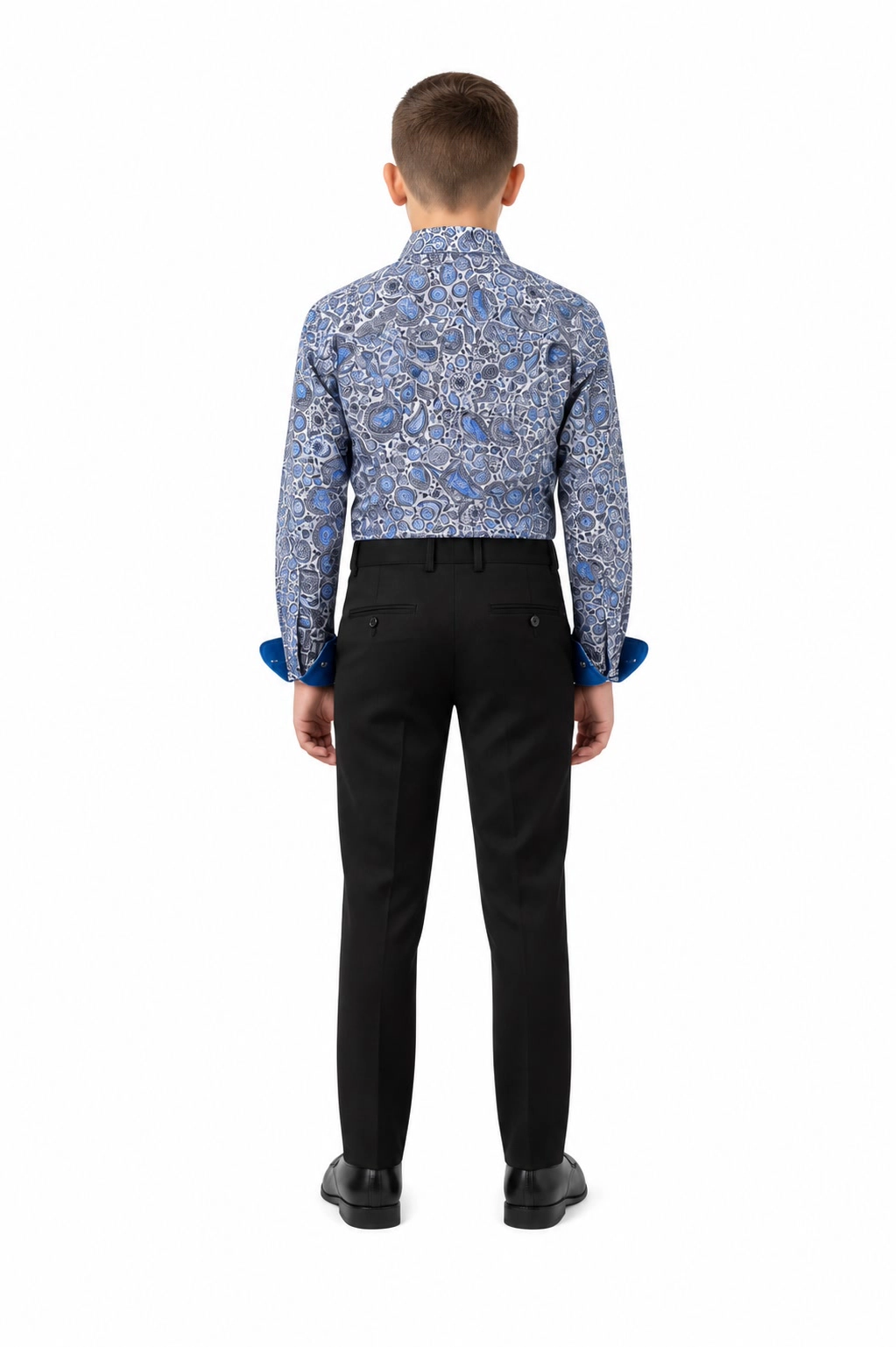 Elie Balleh Boys Slim Fit Elegant Paisley Print Shirt