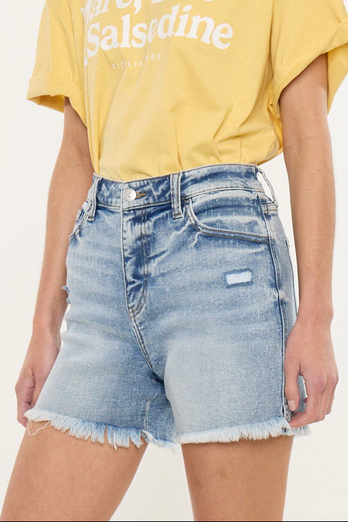 KanCan Women's Essentials High Rise Shorts Ingrid